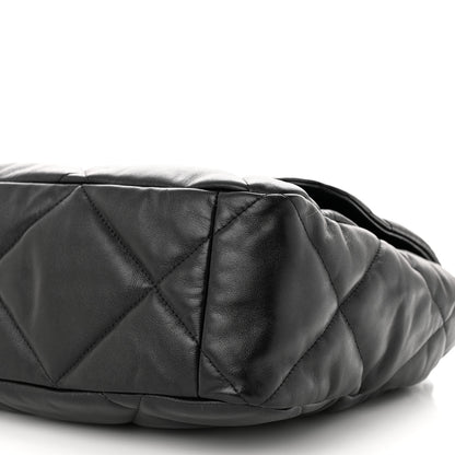 Chanel Lambskin Quilted Maxi Chanel 19 Flap Black 10 of 11