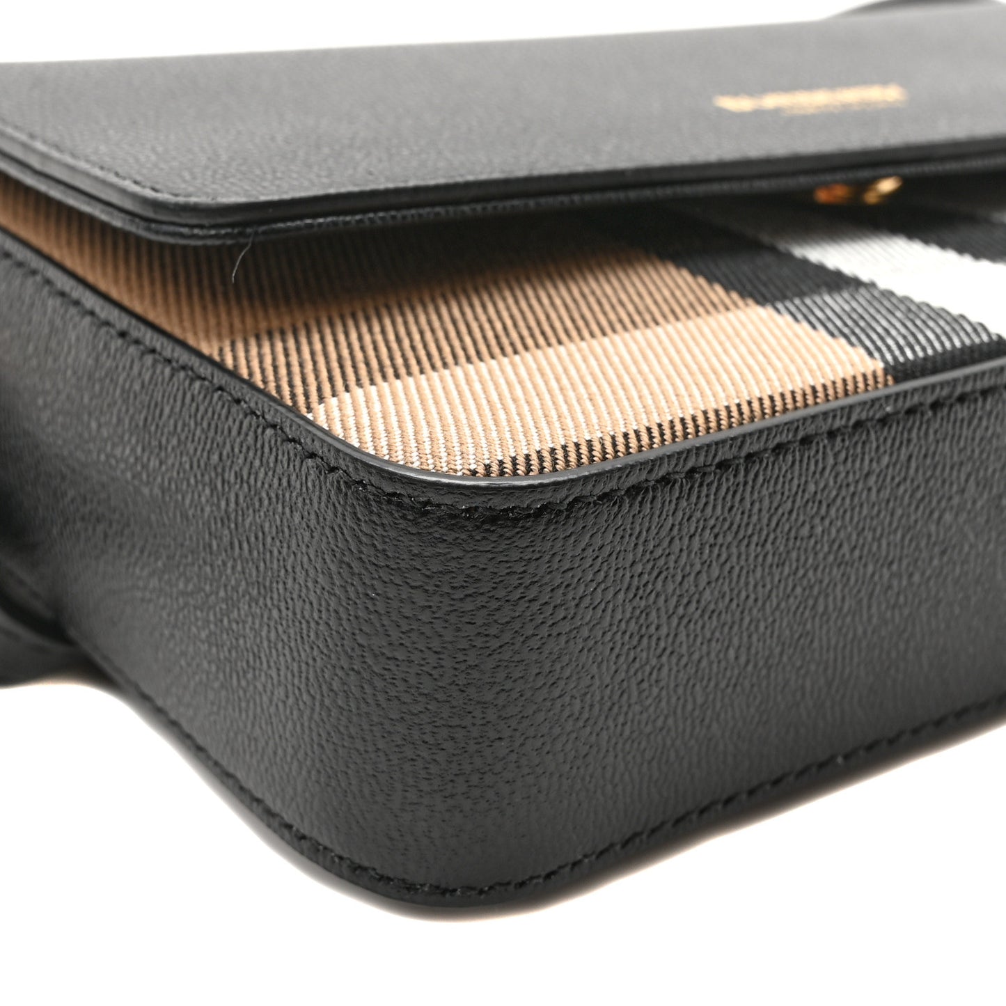Grained Calfskin House Check Tartan Mix New Hampshire Black