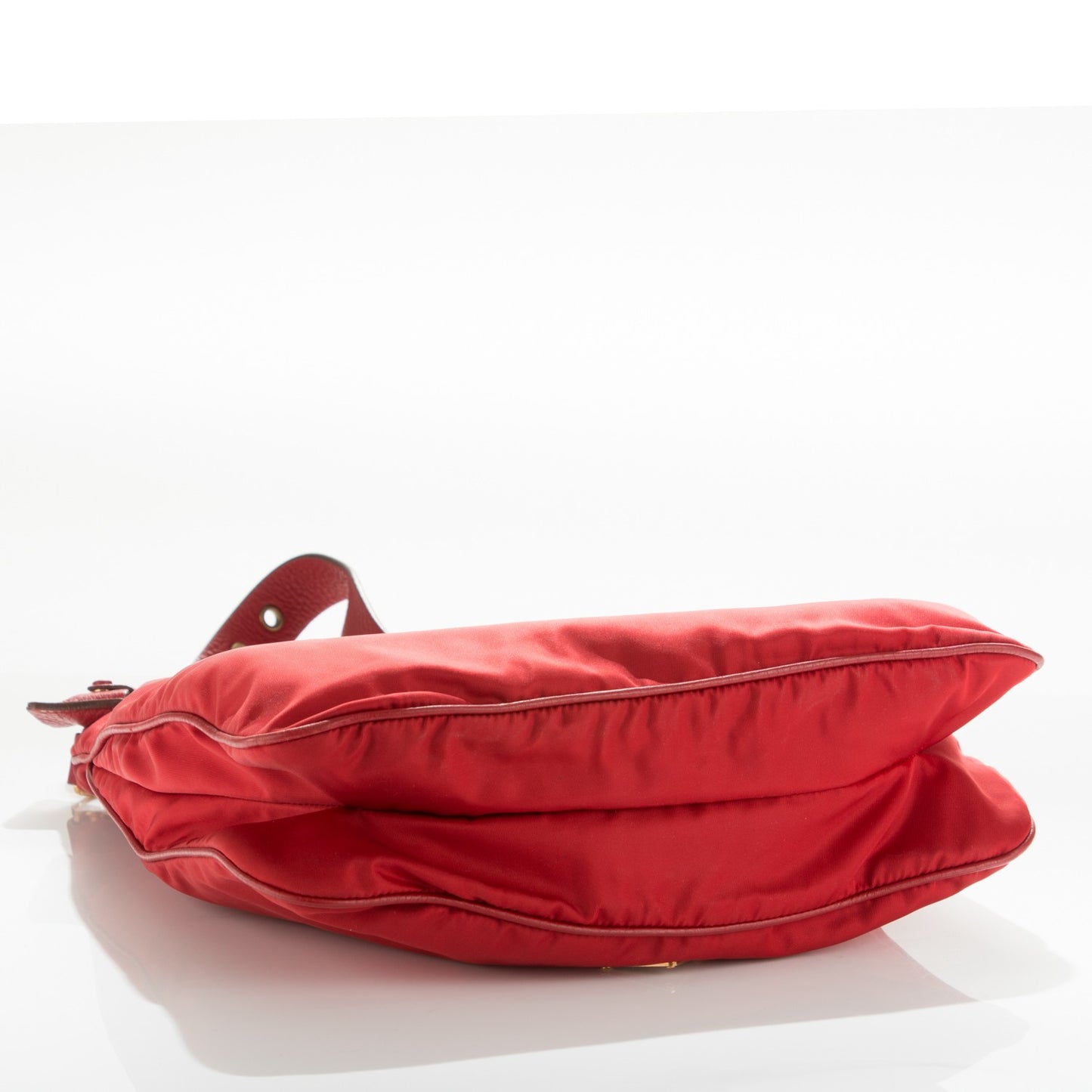 Nylon Vela Vitello Daino Flat Messenger Bag Red
