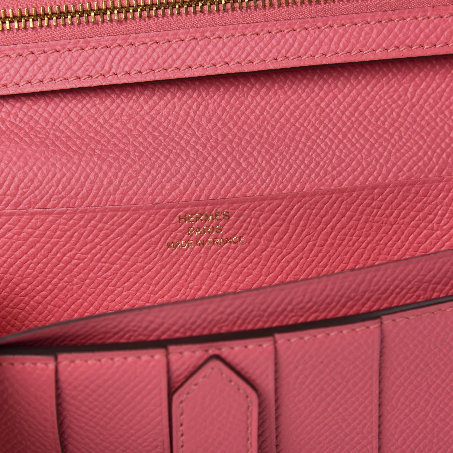 Hermes Epsom Bearn Gusset Wallet Rose Azalee 6 of 8
