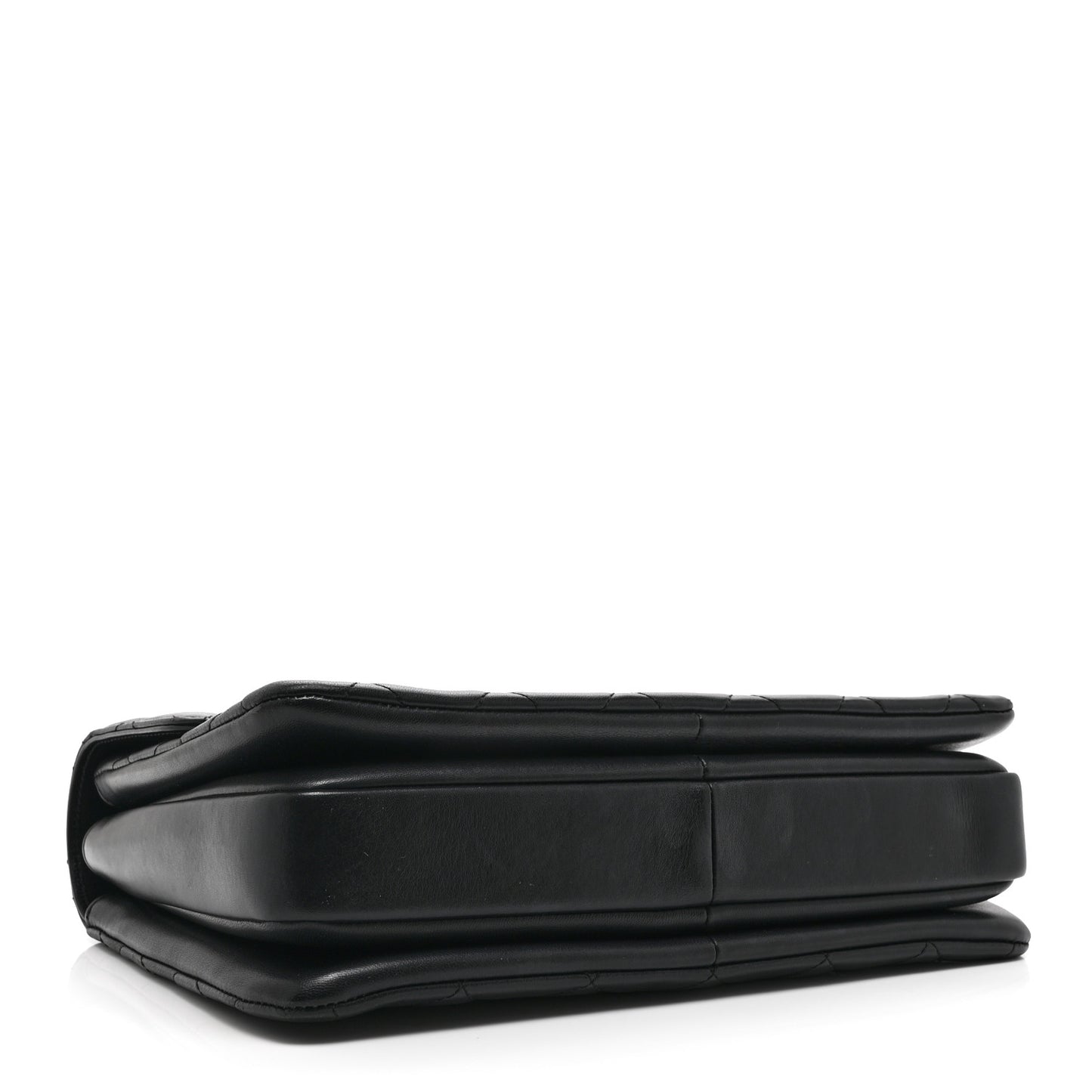 Lambskin Quilted Medium Trendy CC Flap Dual Handle Bag Black