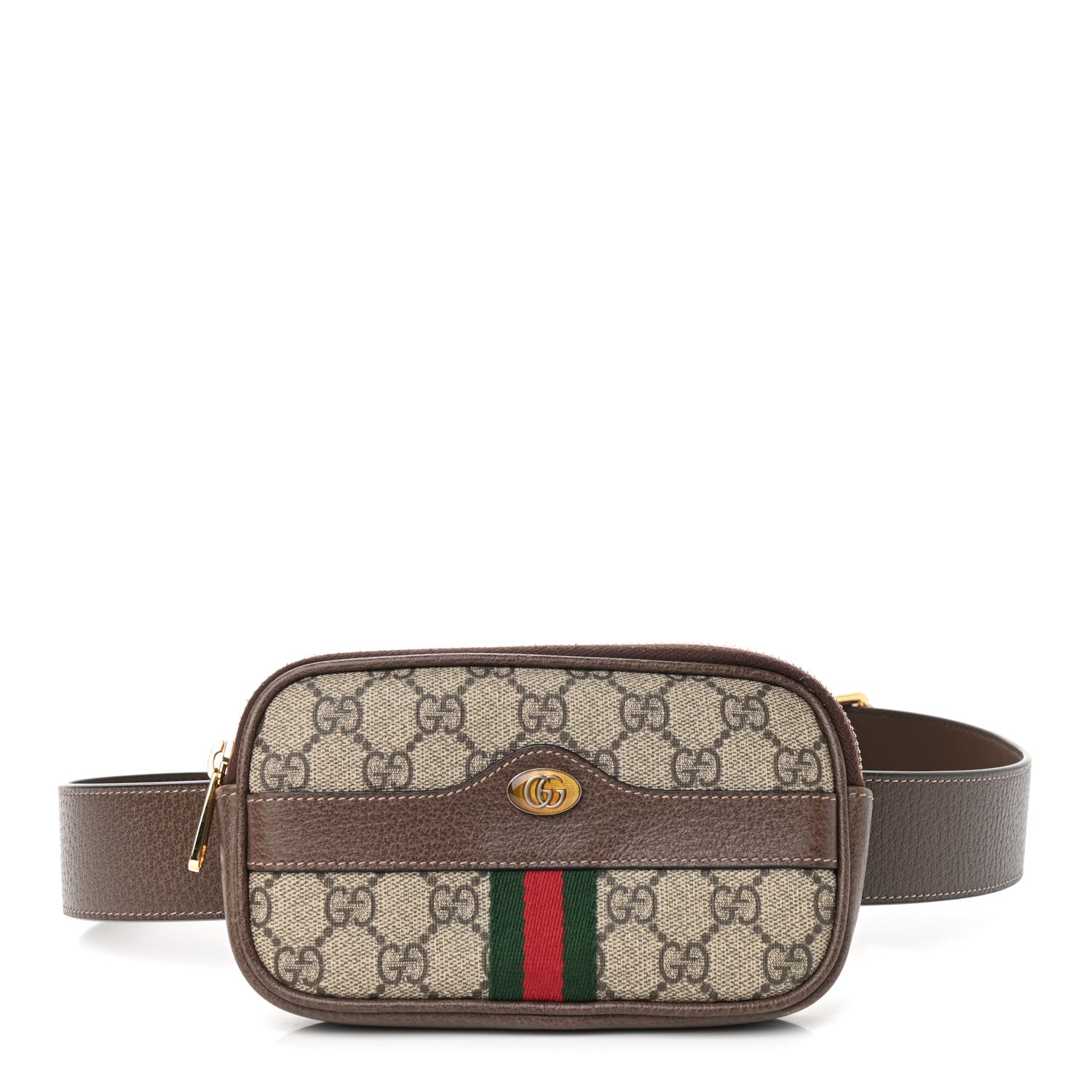 Gucci GG Supreme Monogram Ophidia Belted iPhone Case 95 38 Dark Brown 1 of 11