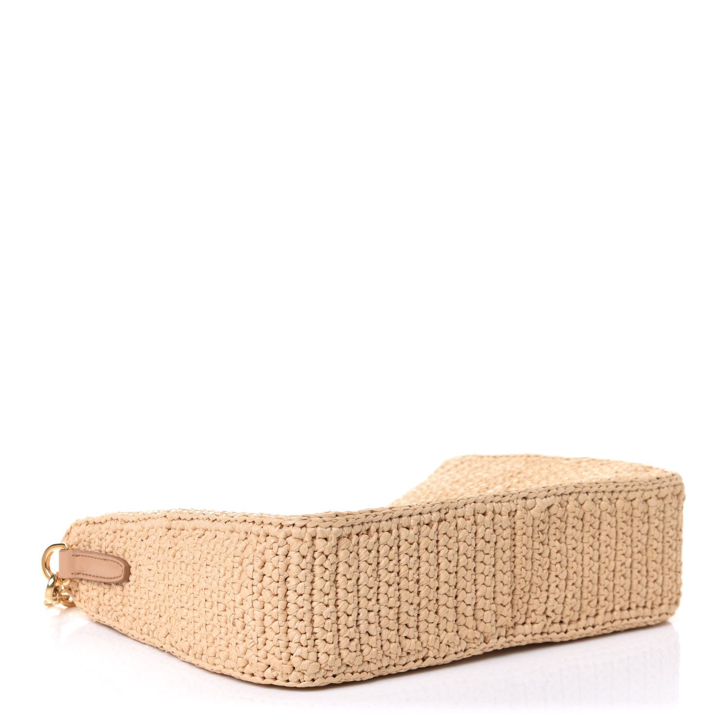 Prada Yarn Raffia Effect Crochet Re-Edition 2005 Shoulder Bag Naturale 6 of 13