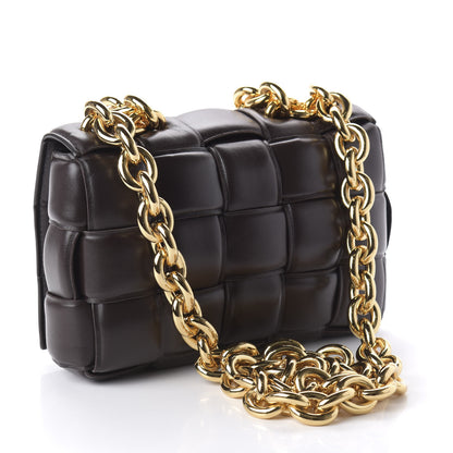 Bottega Veneta Lambskin Maxi Intreccio Padded Chain Cassette Crossbody Bag Black 3 of 9