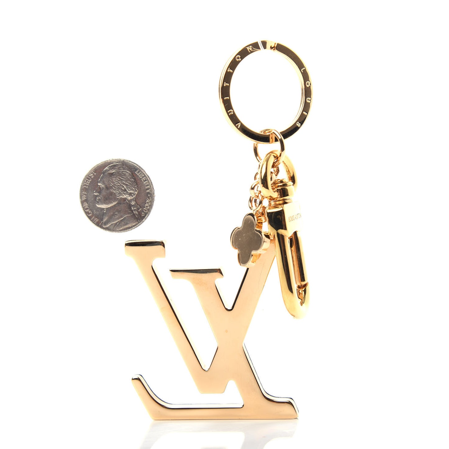Metal Taurillon LV Capucines Bag Charm Key Holder Black