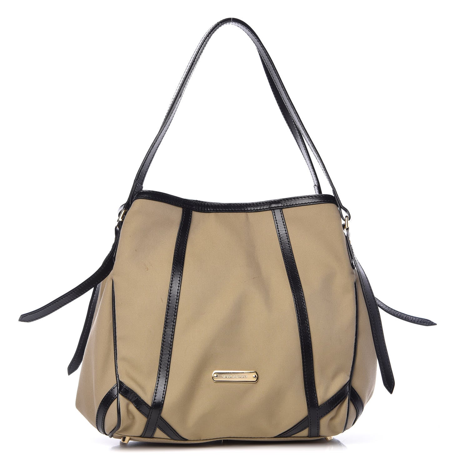 Burberry Canvas Calfskin Canterbury Tote Beige 1 of 14