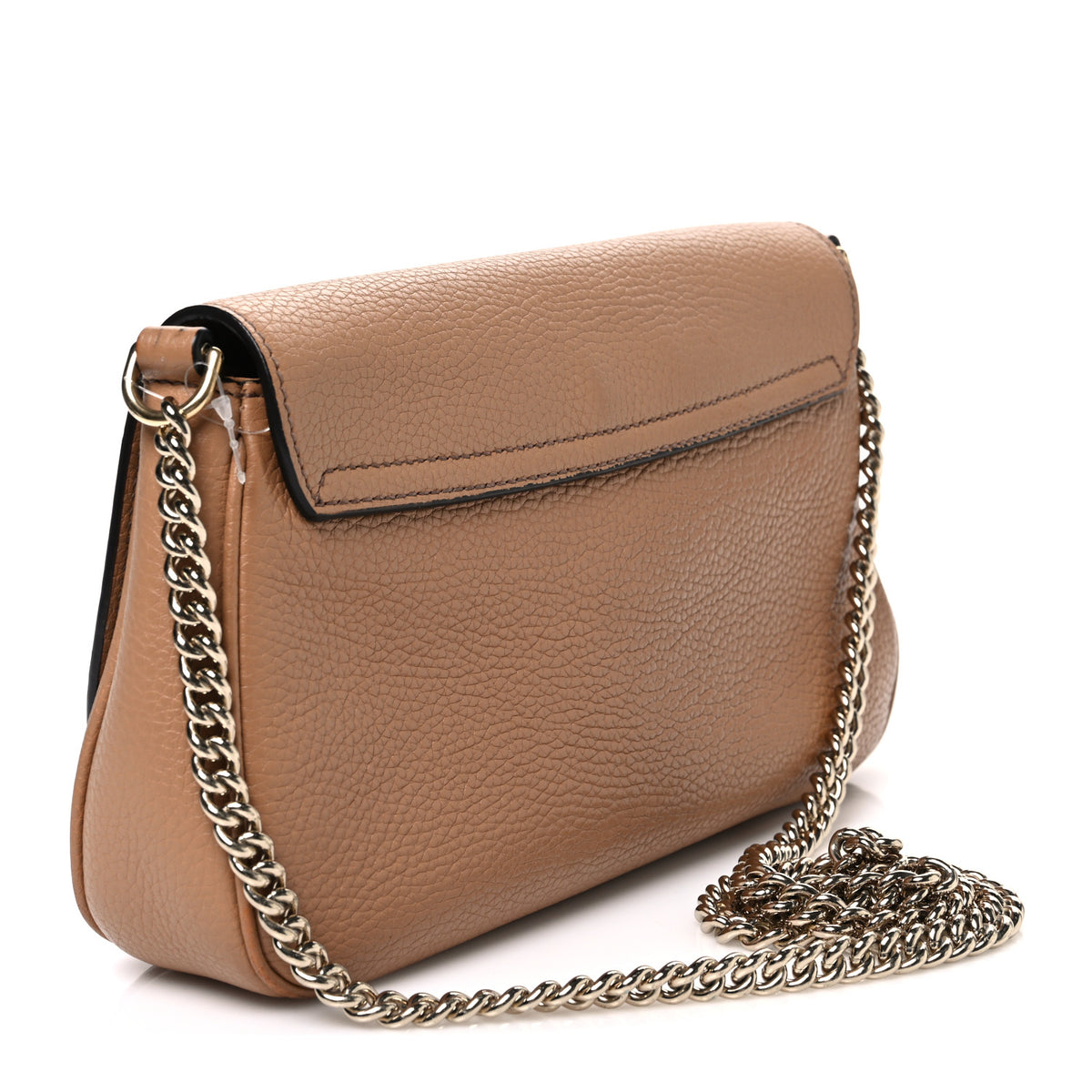 Gucci Pebbled Calfskin Medium Soho Flap Crossbody Camelia 3 of 11
