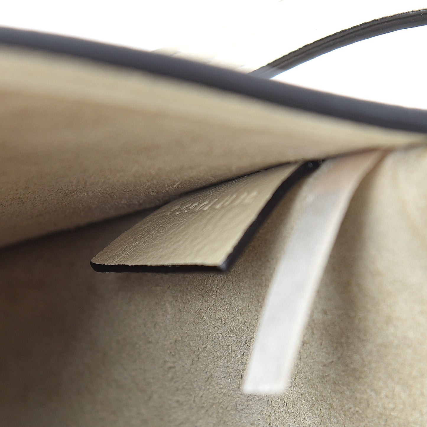 Calfskin Suede Small Nile Bracelet Bag Off White