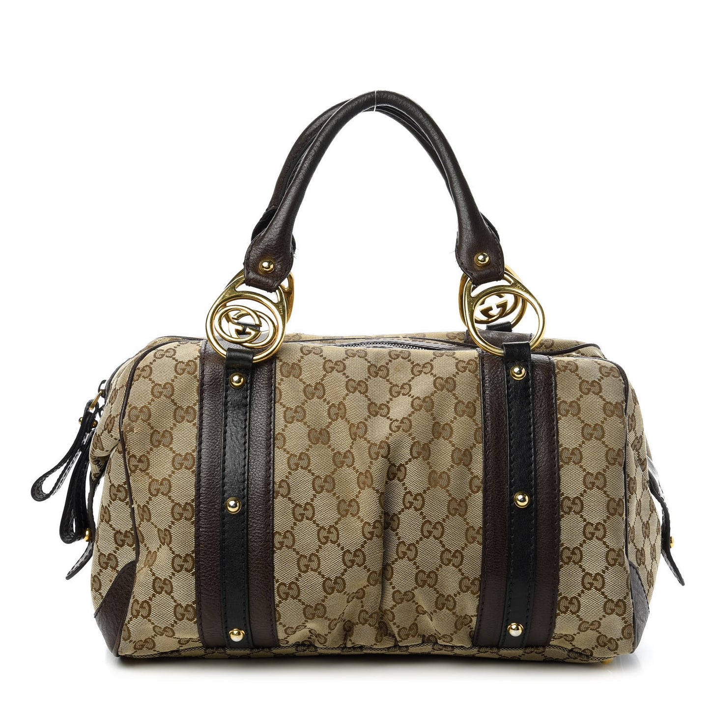 Monogram Medium Interlocking G Icon Boston Dark Brown