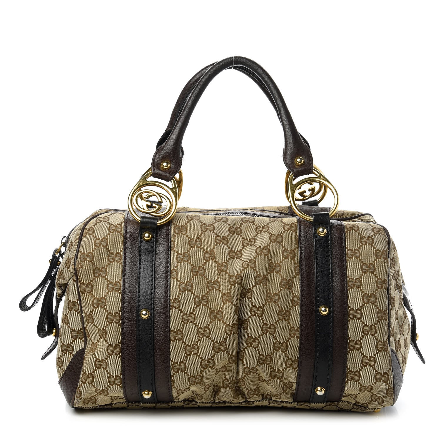 Gucci Monogram Medium Interlocking G Icon Boston Dark Brown 1 of 15