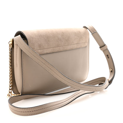 Chloe Suede Calfskin Small Faye Shoulder Bag Motty Grey 3 of 9