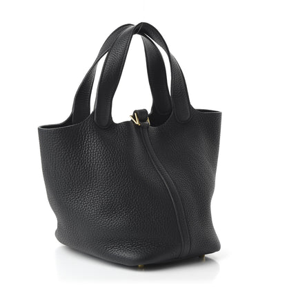 Hermes Taurillon Clemence Picotin Lock 18 PM Black 3 of 10