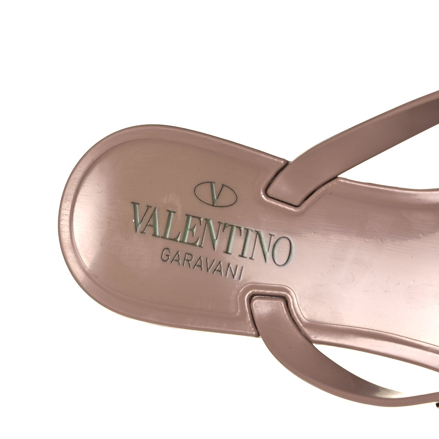 PVC Jelly Rockstud Bow Thong Sandals 37 Poudre