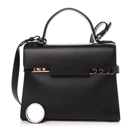 Delvaux Calfskin MM Tempete Satchel Black 4 of 13