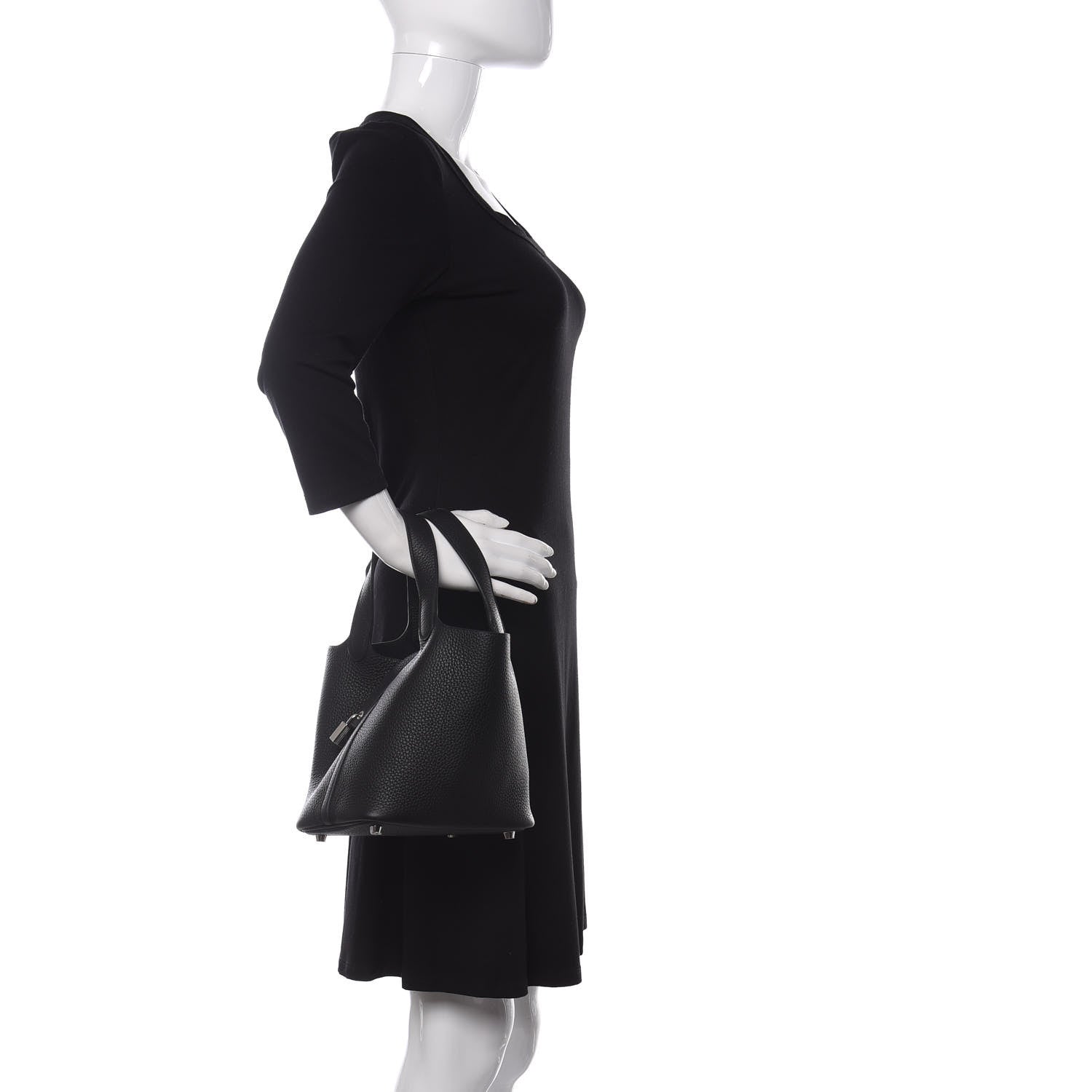 Hermes Taurillon Clemence Picotin Lock 18 PM Black 2 of 9