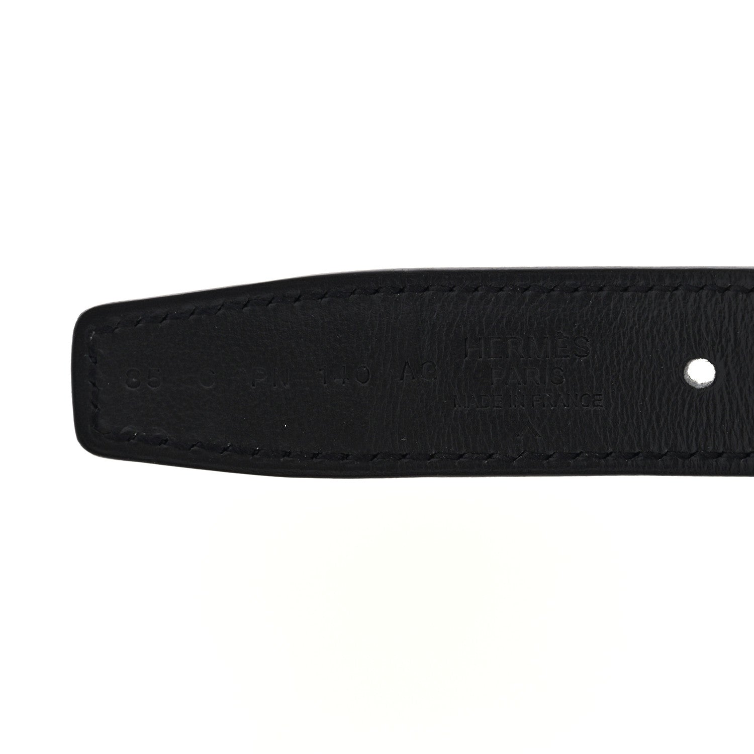 Hermes Shiny Porosus Crocodile Belt Strap 85 34 Black 4 of 5