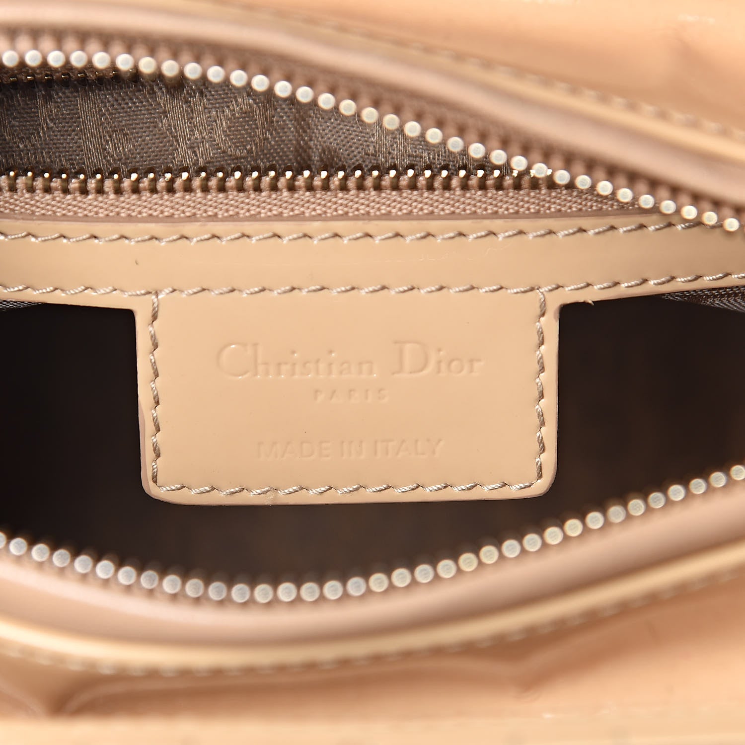 Christian Dior Patent Cannage Medium Lady Dior Beige 6 of 12