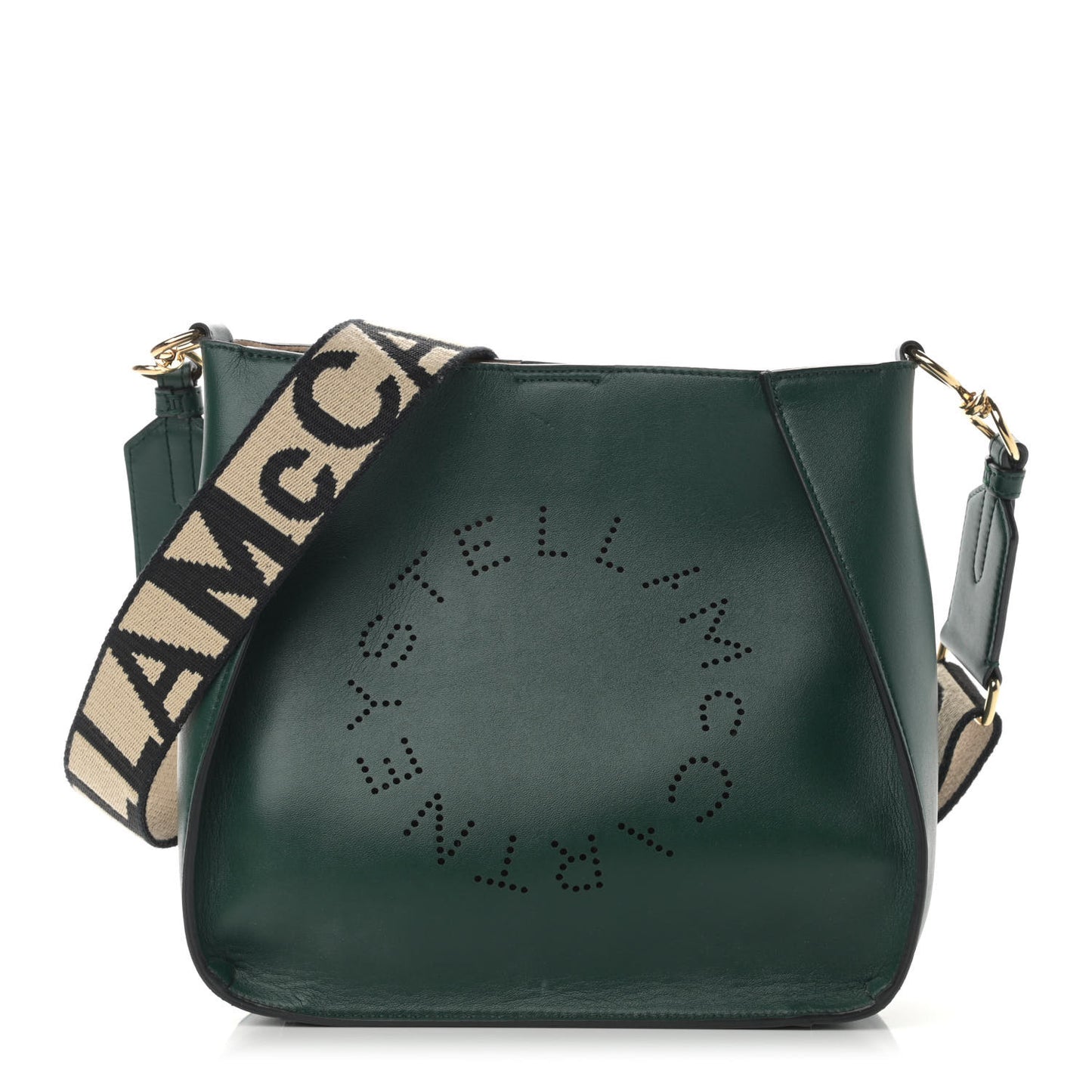 Eco Alter Nappa Perforated Logo Mini Crossbody Green