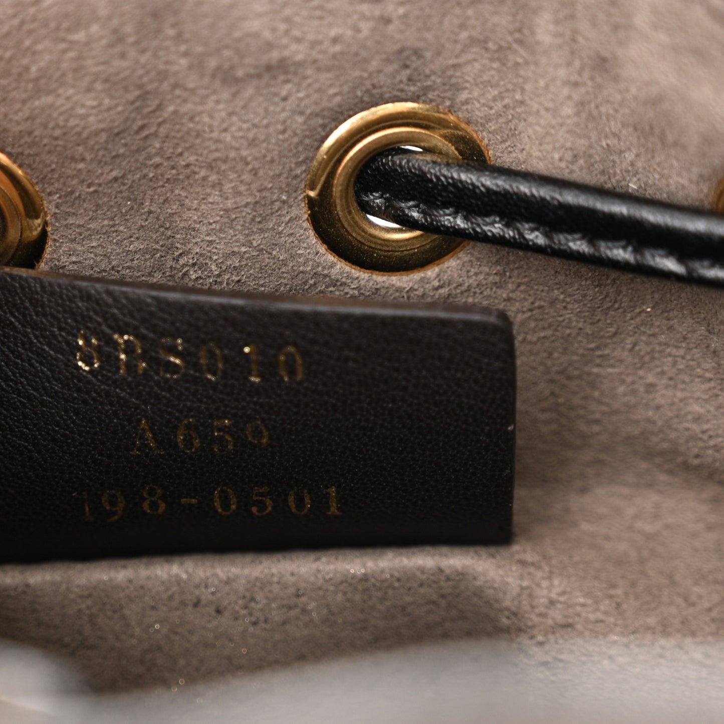 Vitello Liberty F is Fendi Bi-Color FF 1974 Embossed Mini Mon Tresor Bucket Bag Maya Black