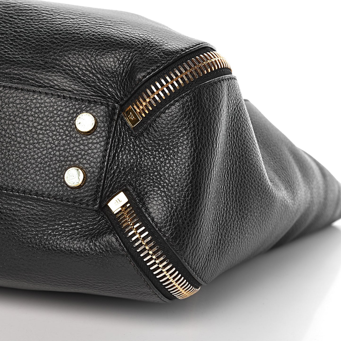 Grained Calfskin Sedgwick Medium Zipper Tote Black