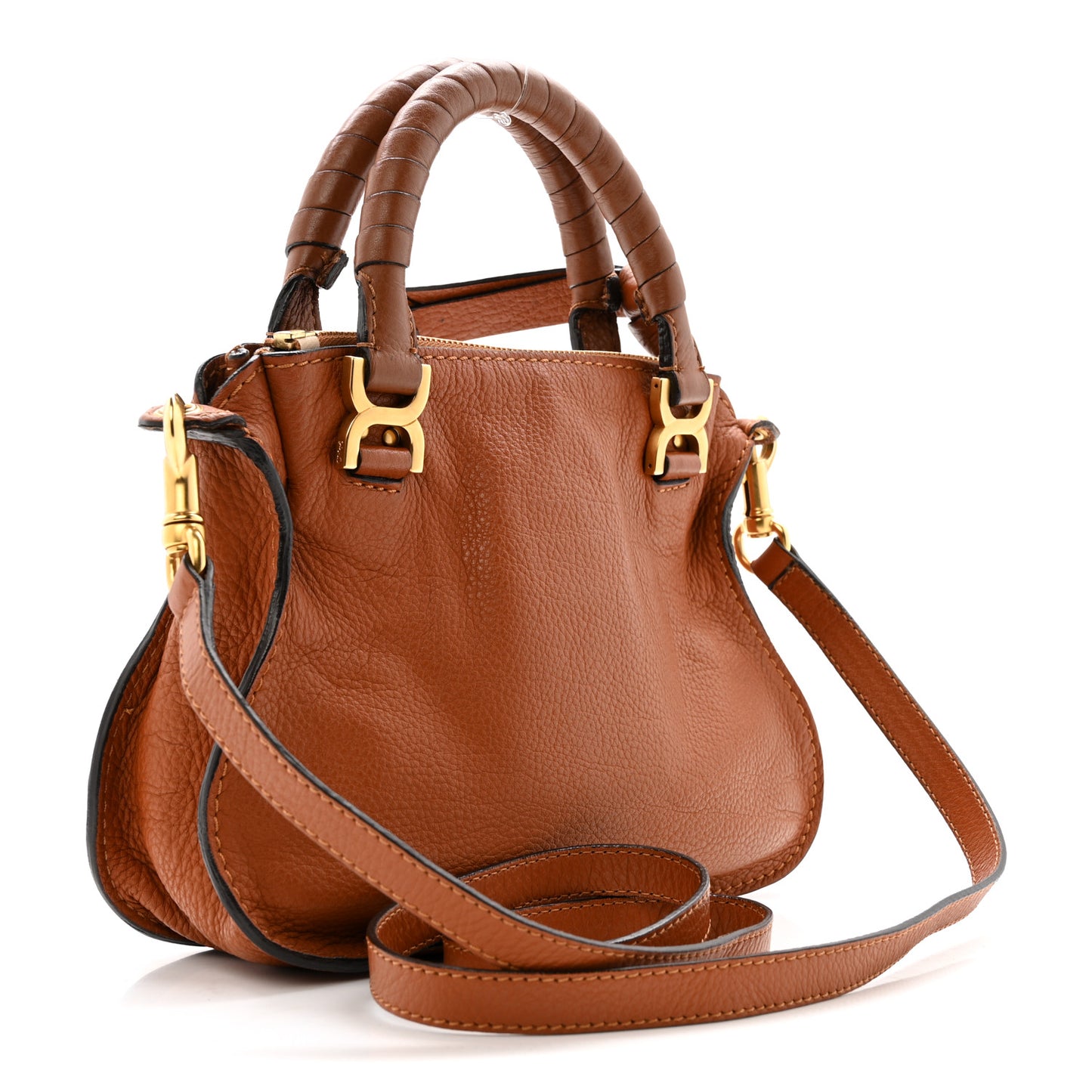 Calfskin Mini Marcie Satchel Tan