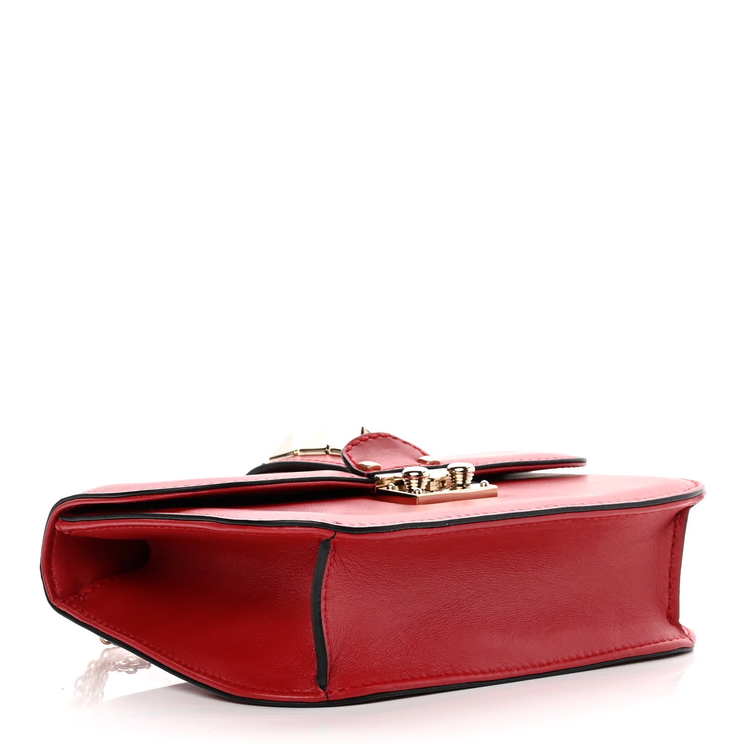 Valentino Garavani Vitello Small Glam Lock Rockstud Flap Red 3 of 12