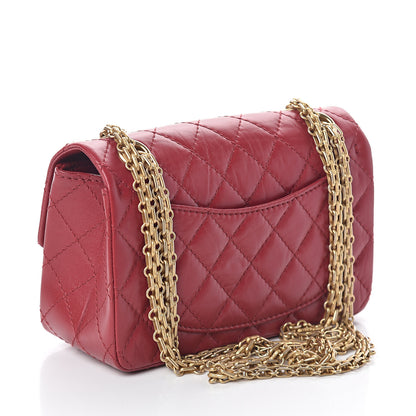 Chanel Aged Calfskin Quilted 2.55 Reissue Mini Flap Red 2 of 8