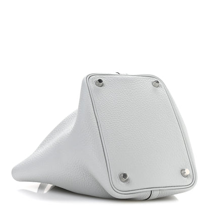 Hermes Taurillon Clemence Picotin Lock 18 PM Bleu Pale 4 of 13