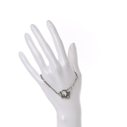Christian Dior Crystal Logo Bracelet Silver Multicolor 2 of 5