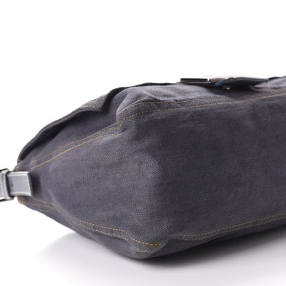 Fendi Denim Mama Baguette Blue 6 of 10