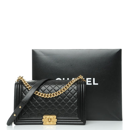 Chanel Lambskin Quilted New Medium Boy Flap Black 8 of 8