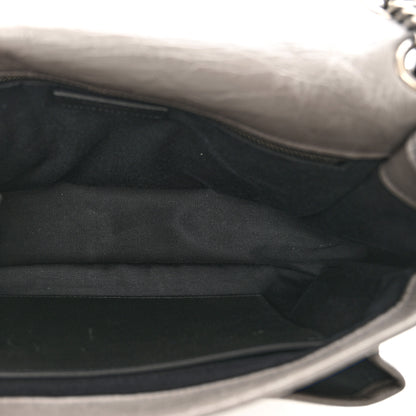 Saint Laurent Crinkled Calfskin Matelasse Monogram Medium Niki Chain Satchel Fog 6 of 11