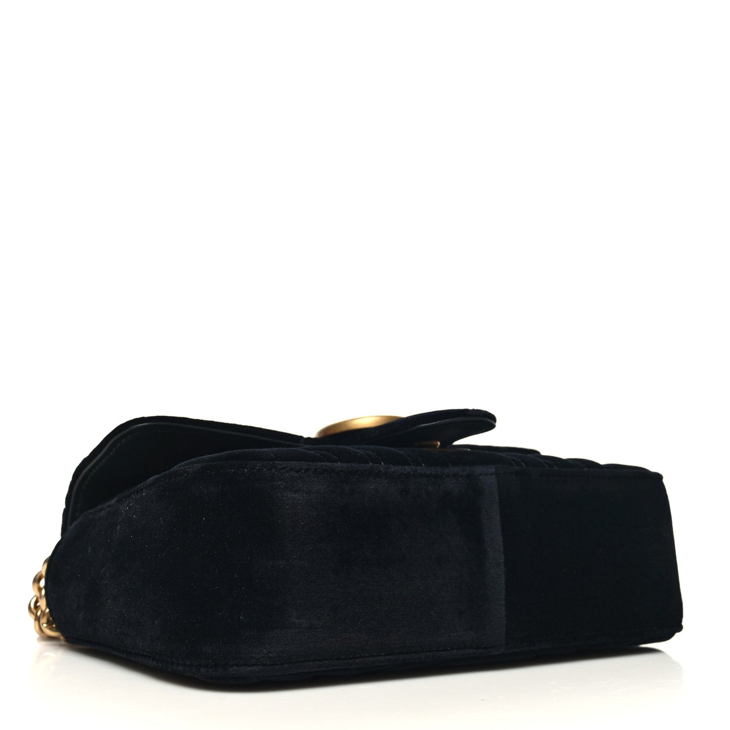Velvet Matelasse Mini GG Marmont Shoulder Bag Black