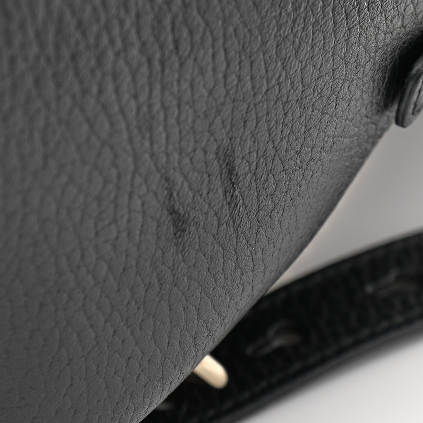 Pebbled Calfskin Soho Chain Backpack Black