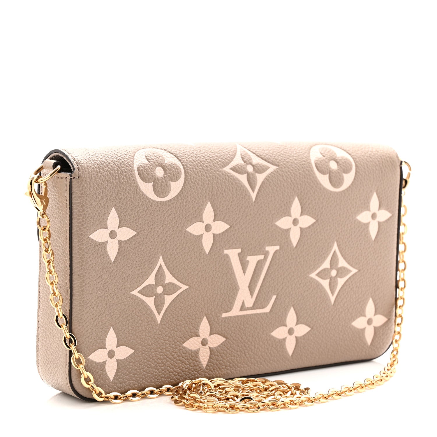 Louis Vuitton Empreinte Monogram Giant Felicie Pochette Tourterelle Creme 4 of 10