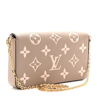 Louis Vuitton Empreinte Monogram Giant Felicie Pochette Tourterelle Creme 4 of 10