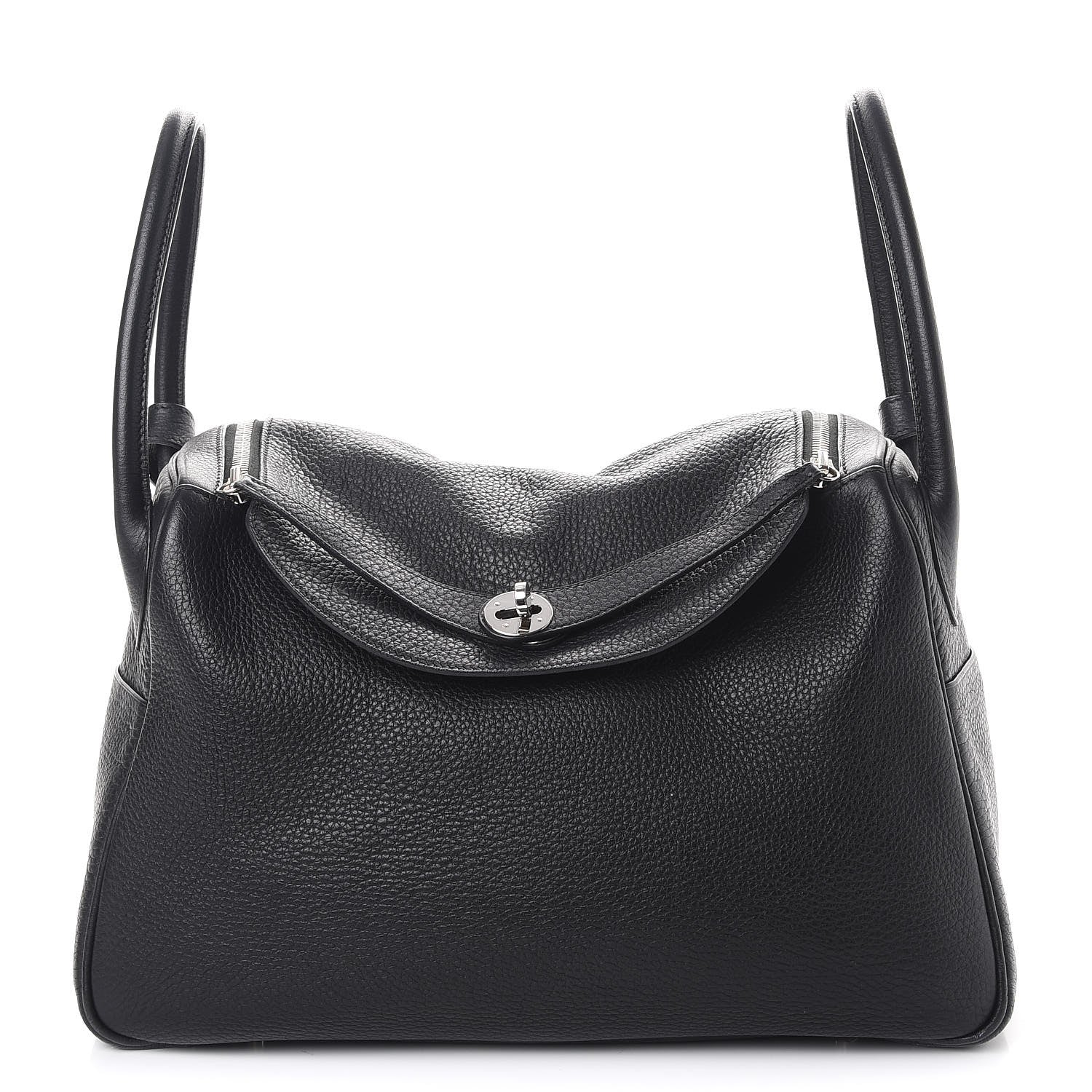 Hermes Taurillon Clemence Lindy 34 Black 1 of 13