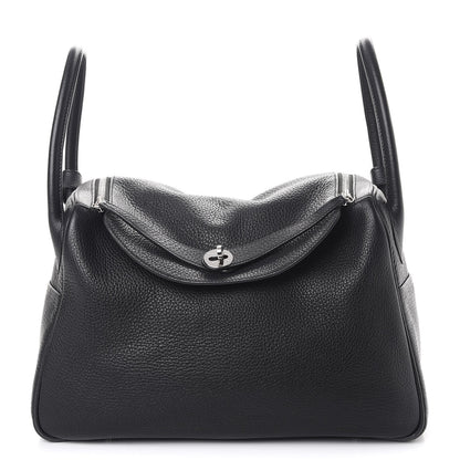Hermes Taurillon Clemence Lindy 34 Black 1 of 13