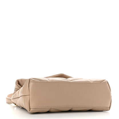 Saint Laurent Lambskin Quilted Toy Loulou Puffer Monogram Chain Satchel Nude Powder 3 of 8