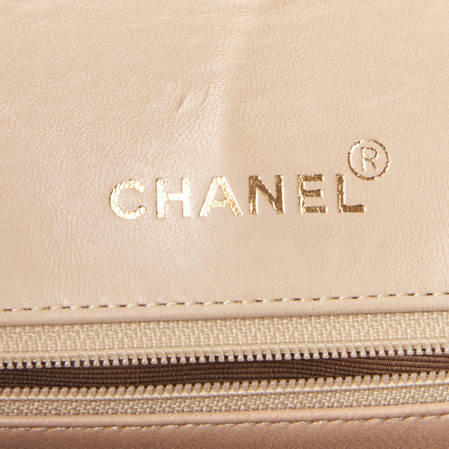 Lambskin Quilted Medium Single Flap Beige