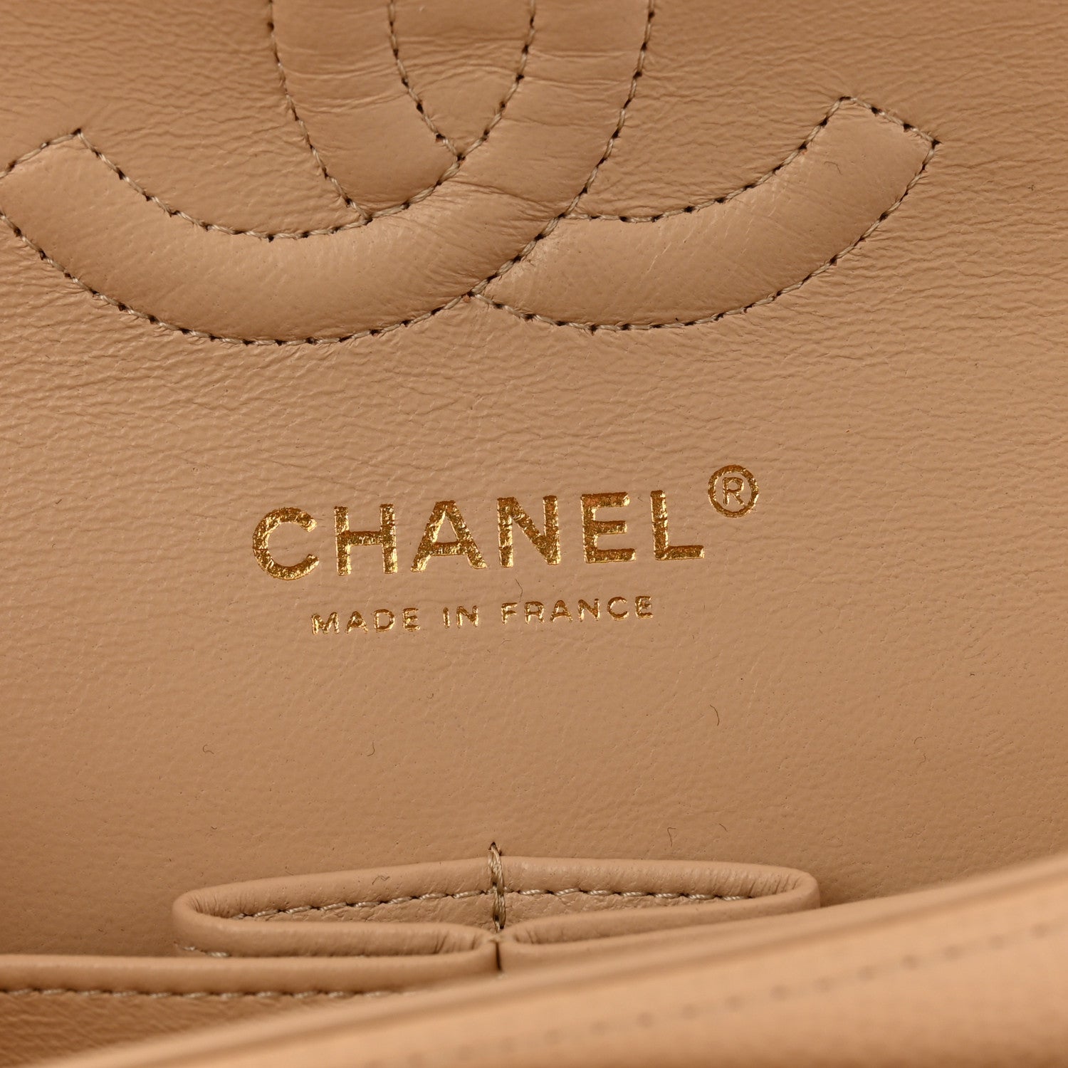 Chanel Caviar Quilted Medium Double Flap Beige 6 of 10