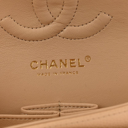 Chanel Caviar Quilted Medium Double Flap Beige 6 of 10