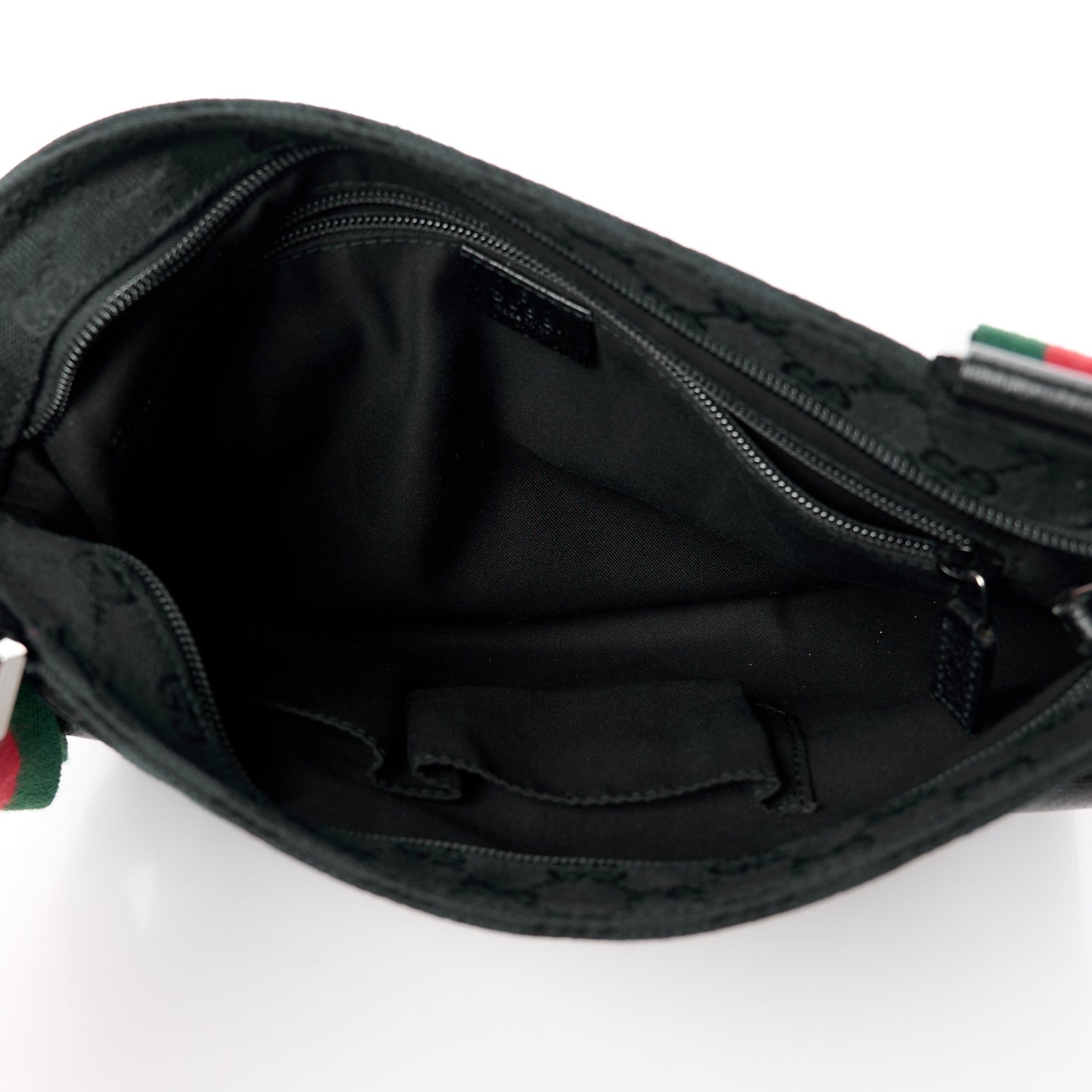 Monogram Signature Web Small Messenger Black