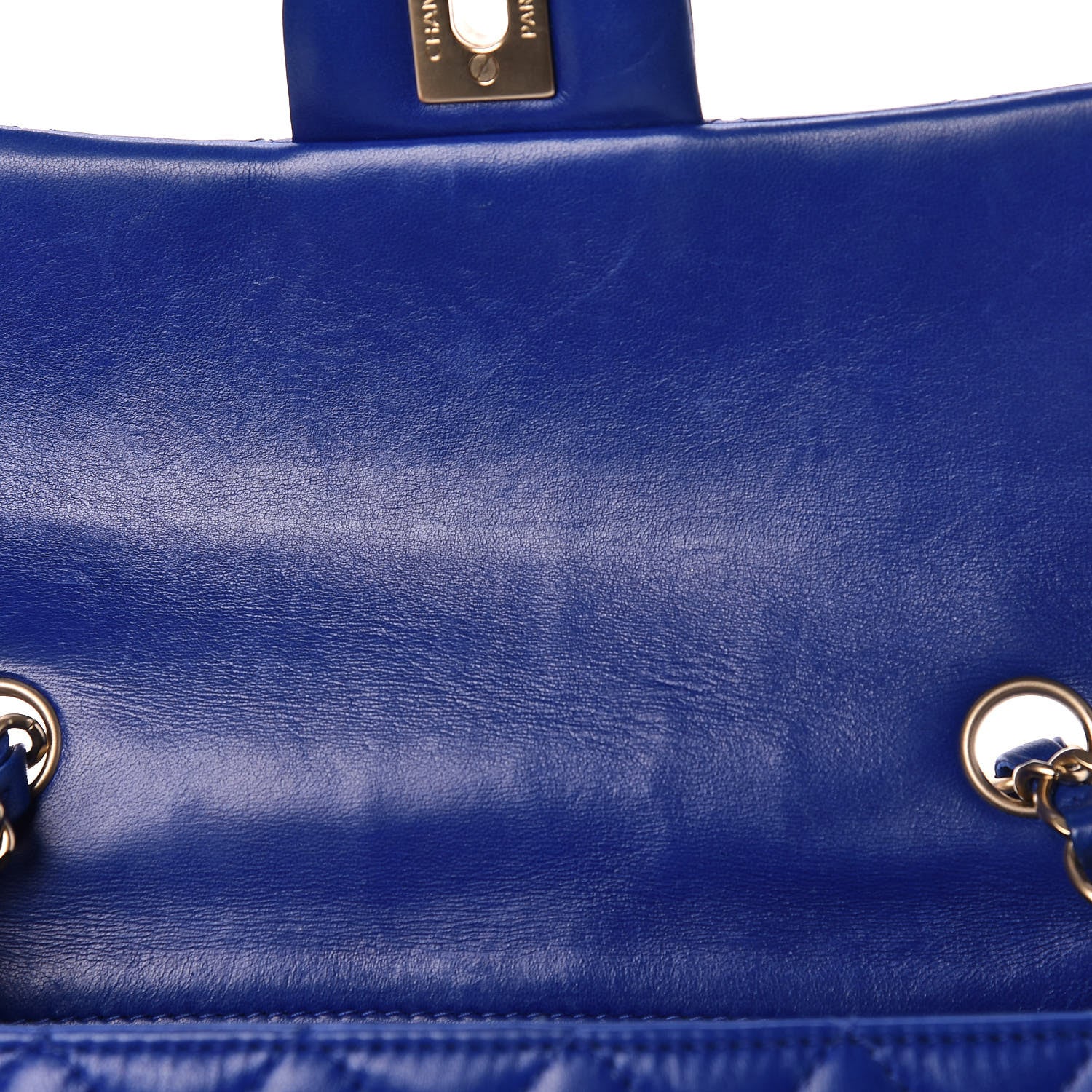 Chanel Lambskin Quilted Mini Rectangular Flap Dark Blue 12 of 14