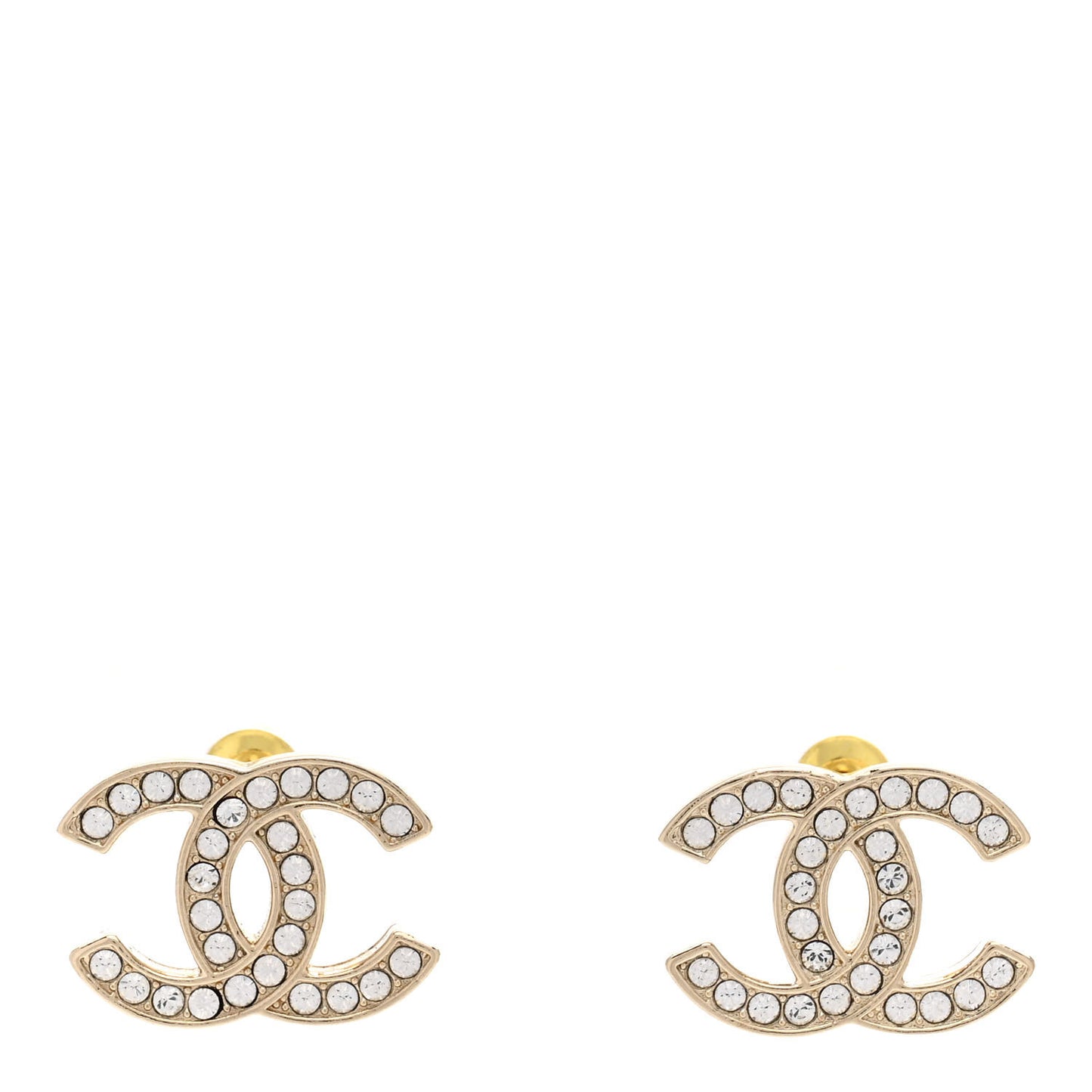 Crystal CC Earrings Gold