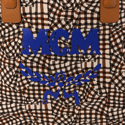 MCM Visetos Large Liz Reversible Shopper Tote Cognac 17 of 17