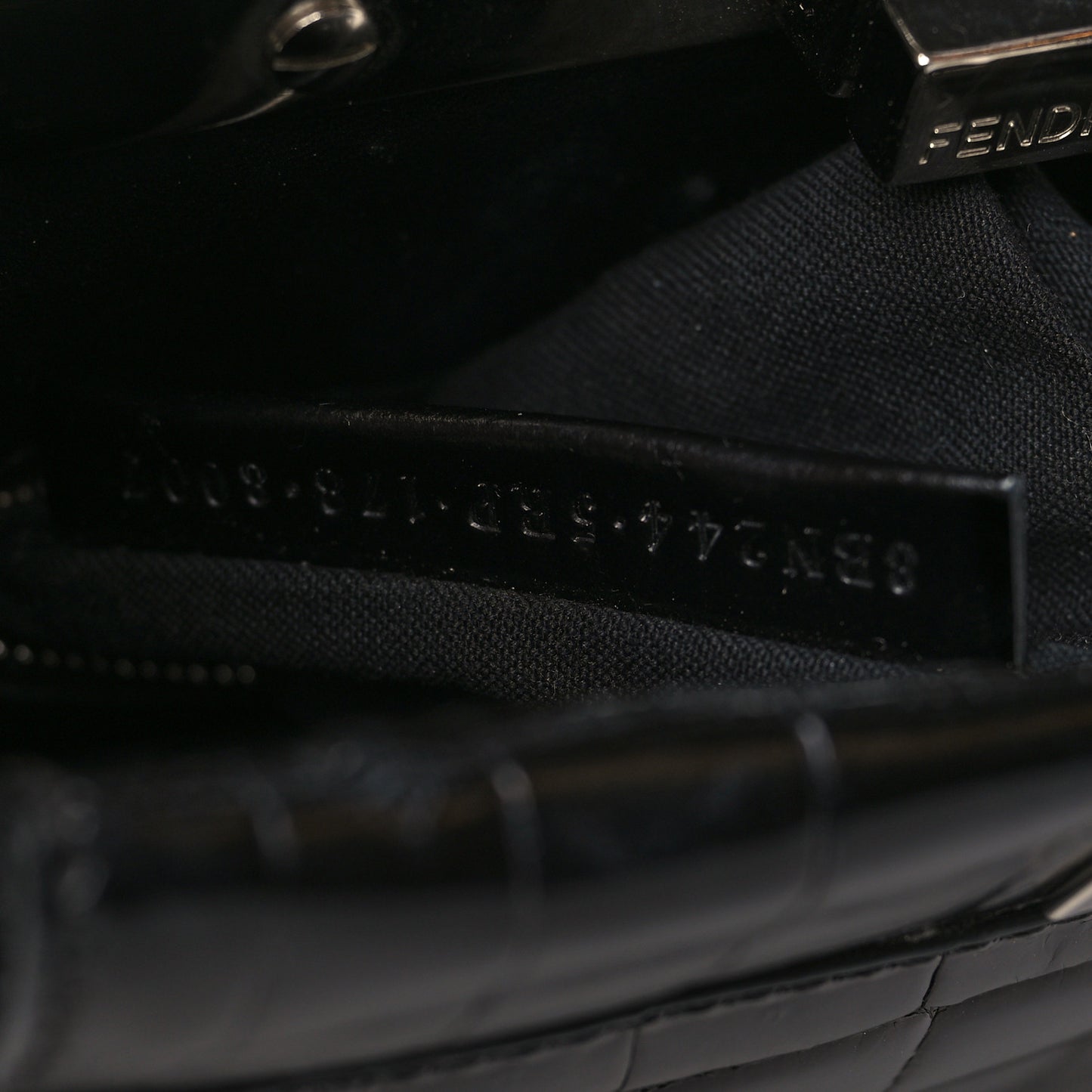 Crocodile Mini Peekaboo Iconic Satchel Black