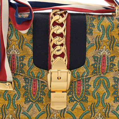 Gucci Iridescent Brocade Small Sylvie Shoulder Bag Gold 8 of 10