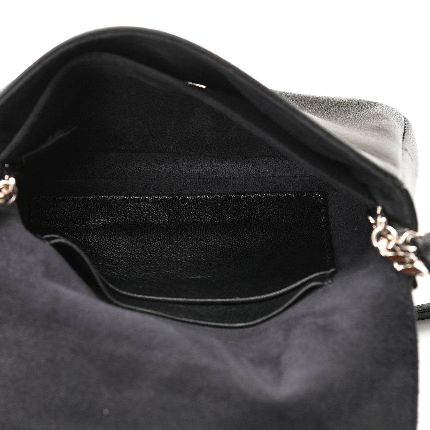 Fendi Shiny Nappa Rabbit Fur Crystal Flowerland Micro Buggie Baguette Black Mojito Multicolor 7 of 13