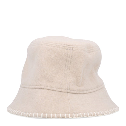 Hermes Wool Cashmere Harper H Point Avalon Bucket Hat 59 Corde Ecru 8 of 10